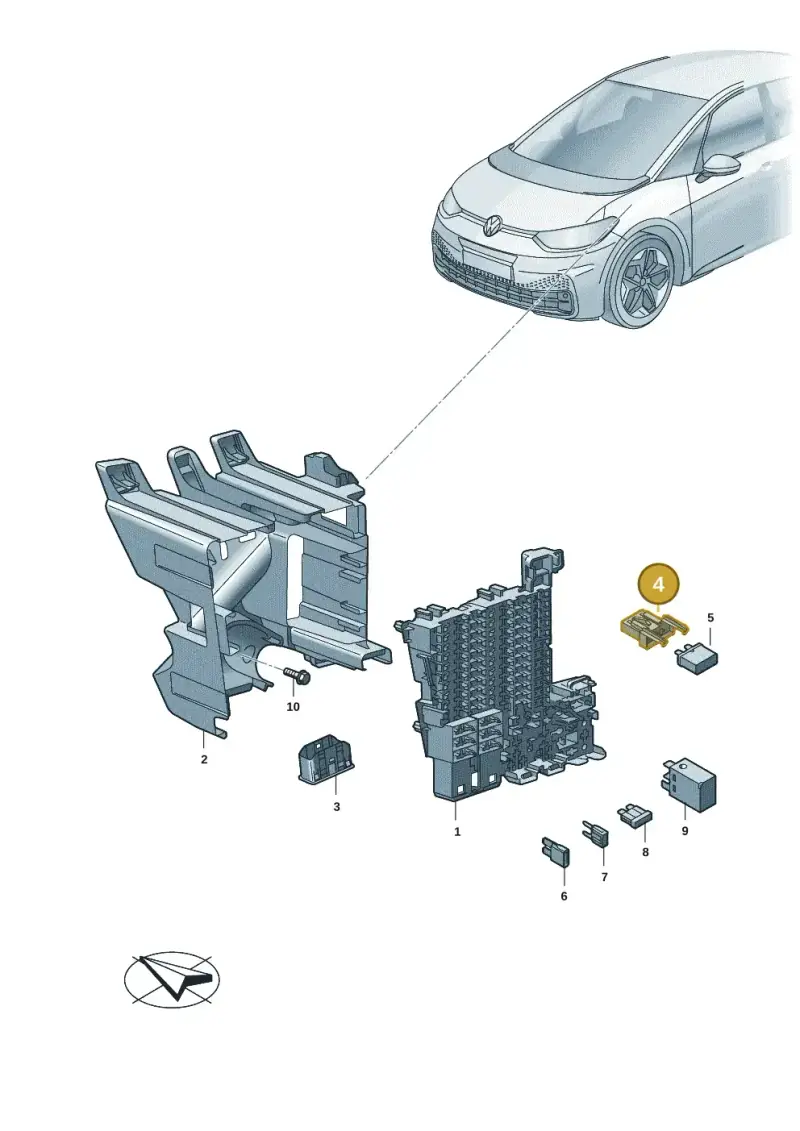 4A0937530 — Volkswagen ID.7 Limousine Pro (2023-) diagram 10a937000, position 4