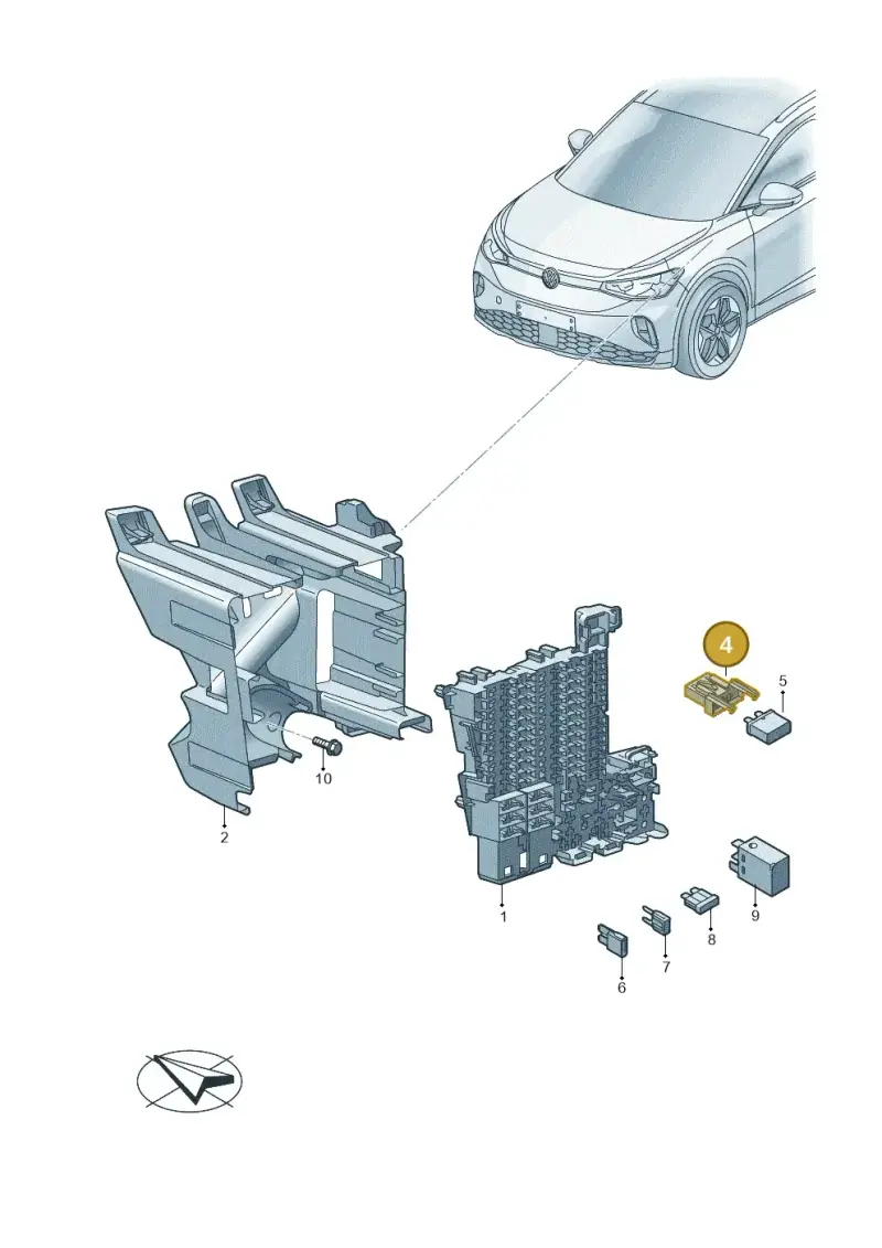 4A0937530A — Volkswagen Aero saloon (2023-) diagram 11a937000, position 4