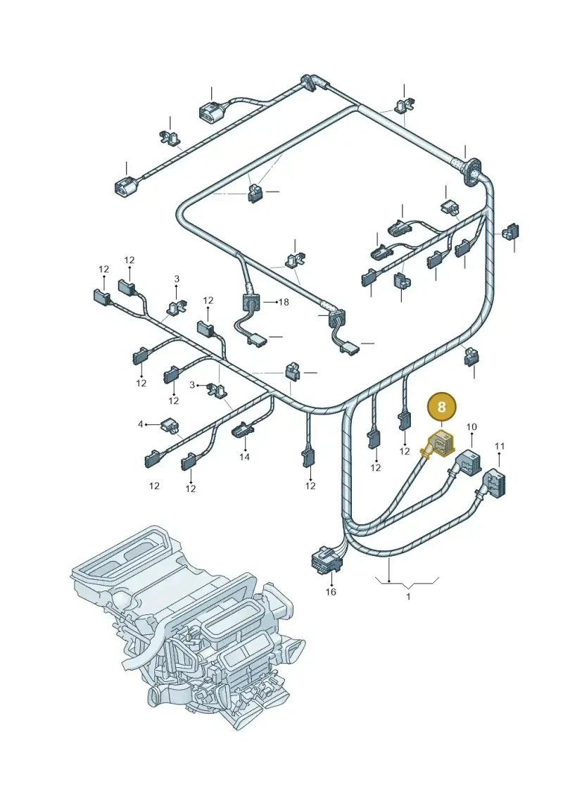 4A0972601A — Volkswagen Phaeton 4motion (2010-2016) diagram 258972600, position 8