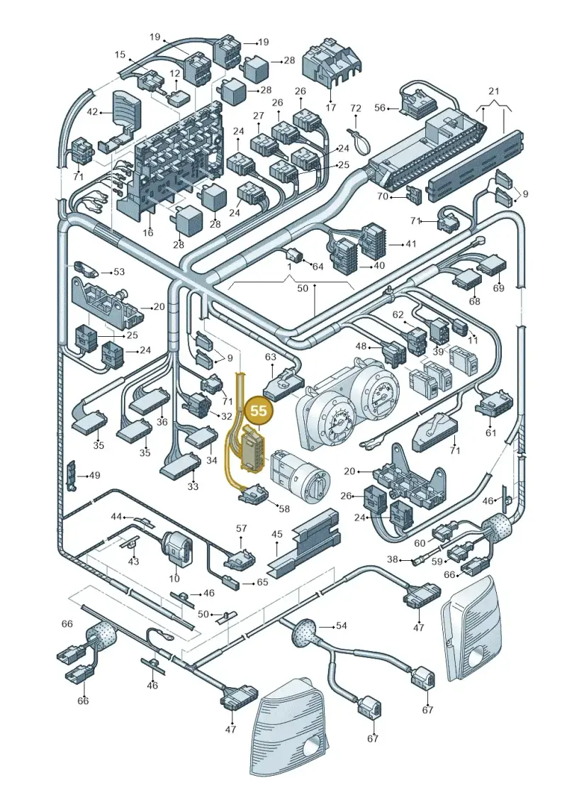 4A0972643B — Volkswagen LUPO/3L TDI (2003-2005) diagram 231972430, position 55