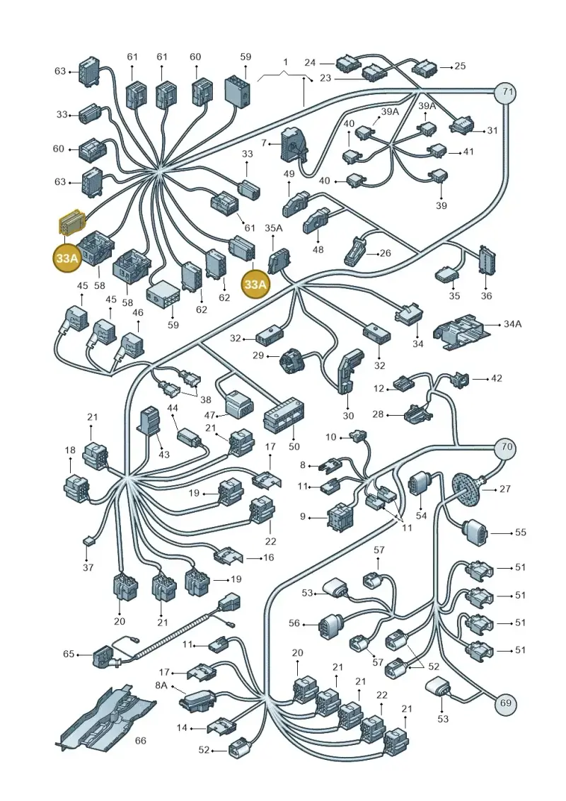 4A0972643B — Volkswagen Transp. caravelle (2008-2009) diagram 410971810, position 33A