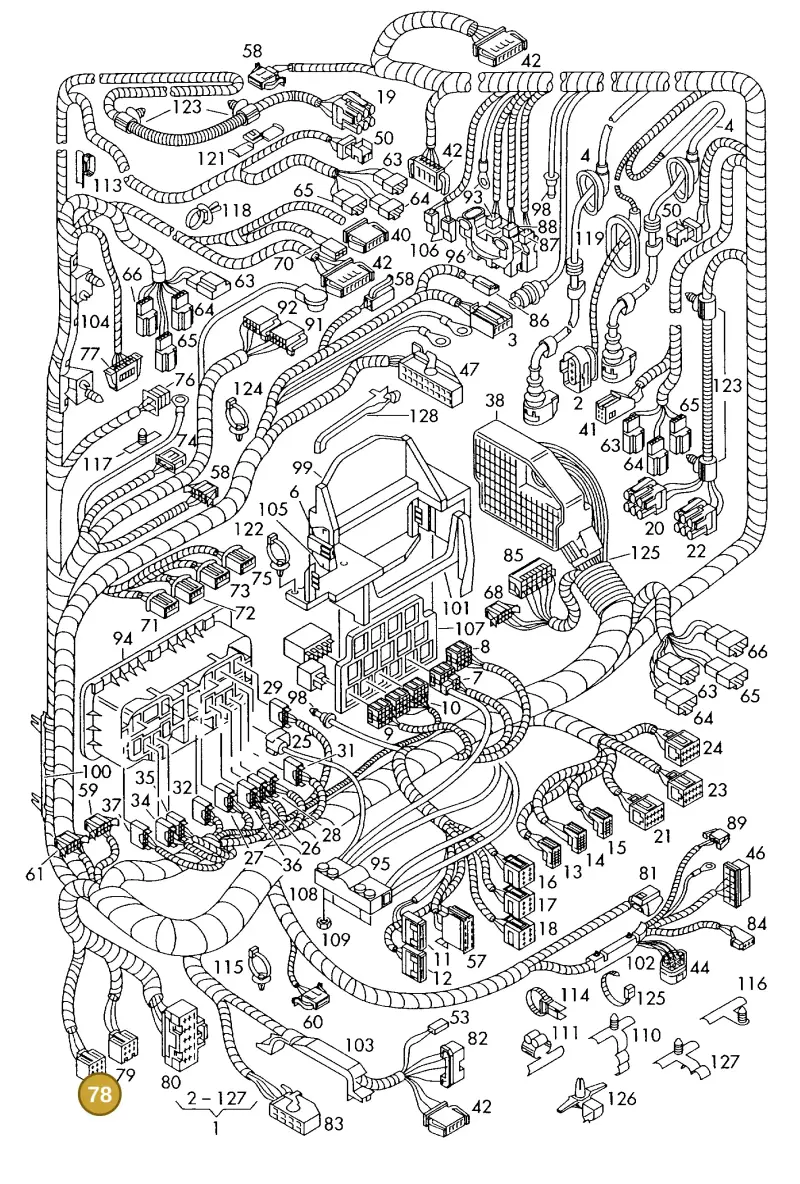 4A0972883 — Volkswagen Polo (2008-2009) diagram 225971850, position 78