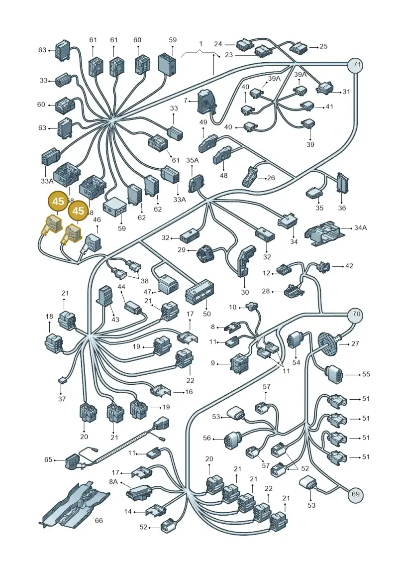 4A0972883 — Volkswagen Transp. caravelle (2008-2009) diagram 410971810, position 45