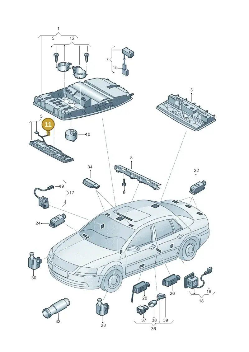 4A0972883 — Volkswagen Phaeton 4motion (2010-2016) diagram 710947020, position 11