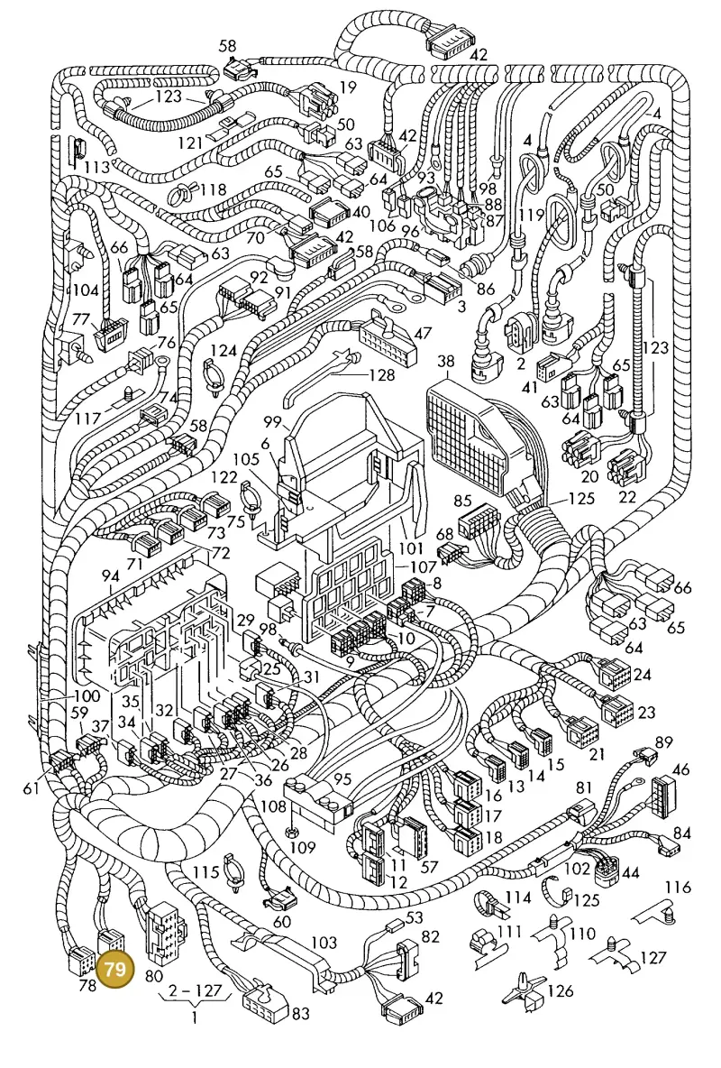 4A0972883A — Volkswagen Polo (2008-2009) diagram 225971850, position 79