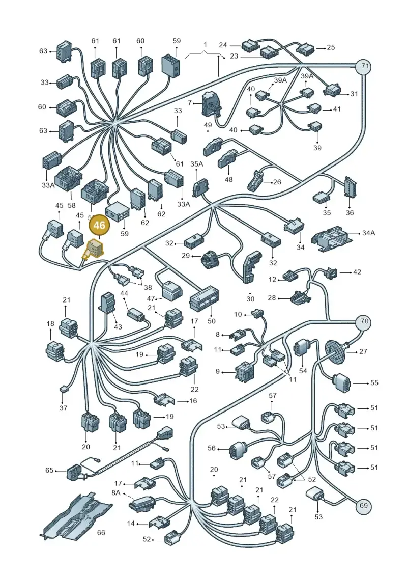 4A0972883A — Volkswagen Transp. caravelle (2008-2009) diagram 410971810, position 46