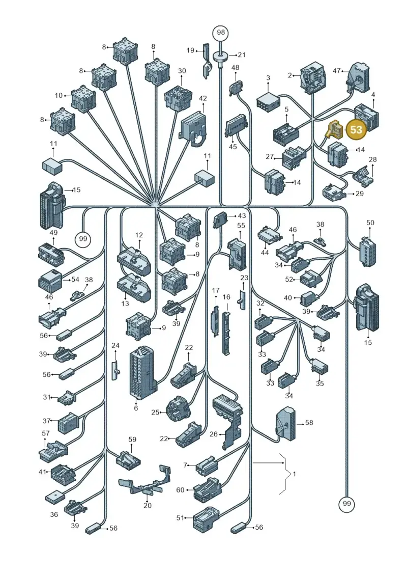 4A0972883C — Volkswagen Polo (2012-2014) diagram 672971830, position 53