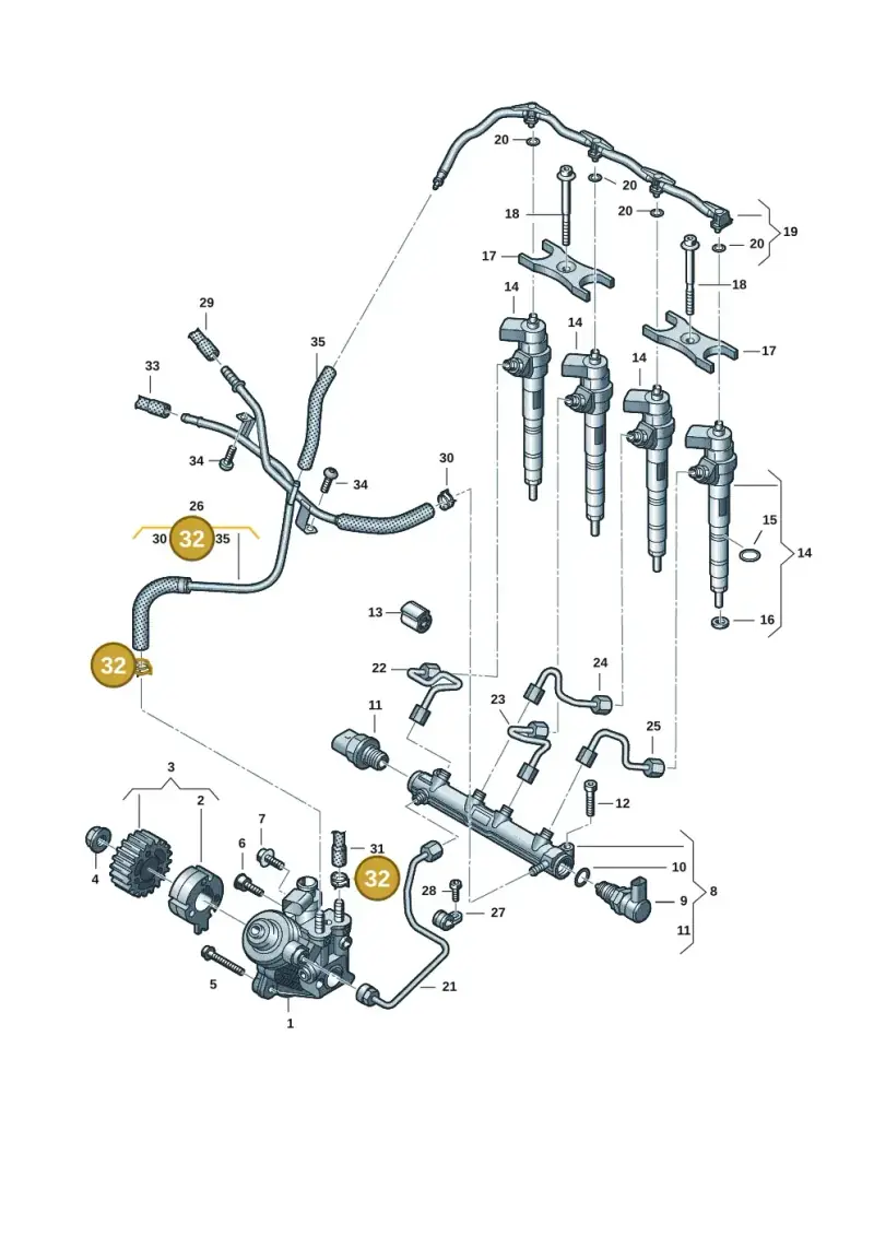 4B0422379 — Volkswagen Passat estate (2023-) diagram 2ka130010, position 32