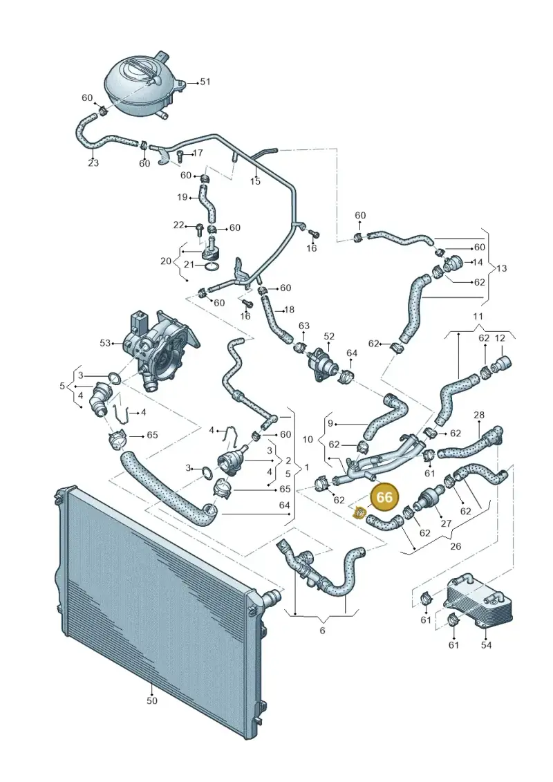4B0422379A — Volkswagen Beetle (2016-2019) diagram 691121450, position 66