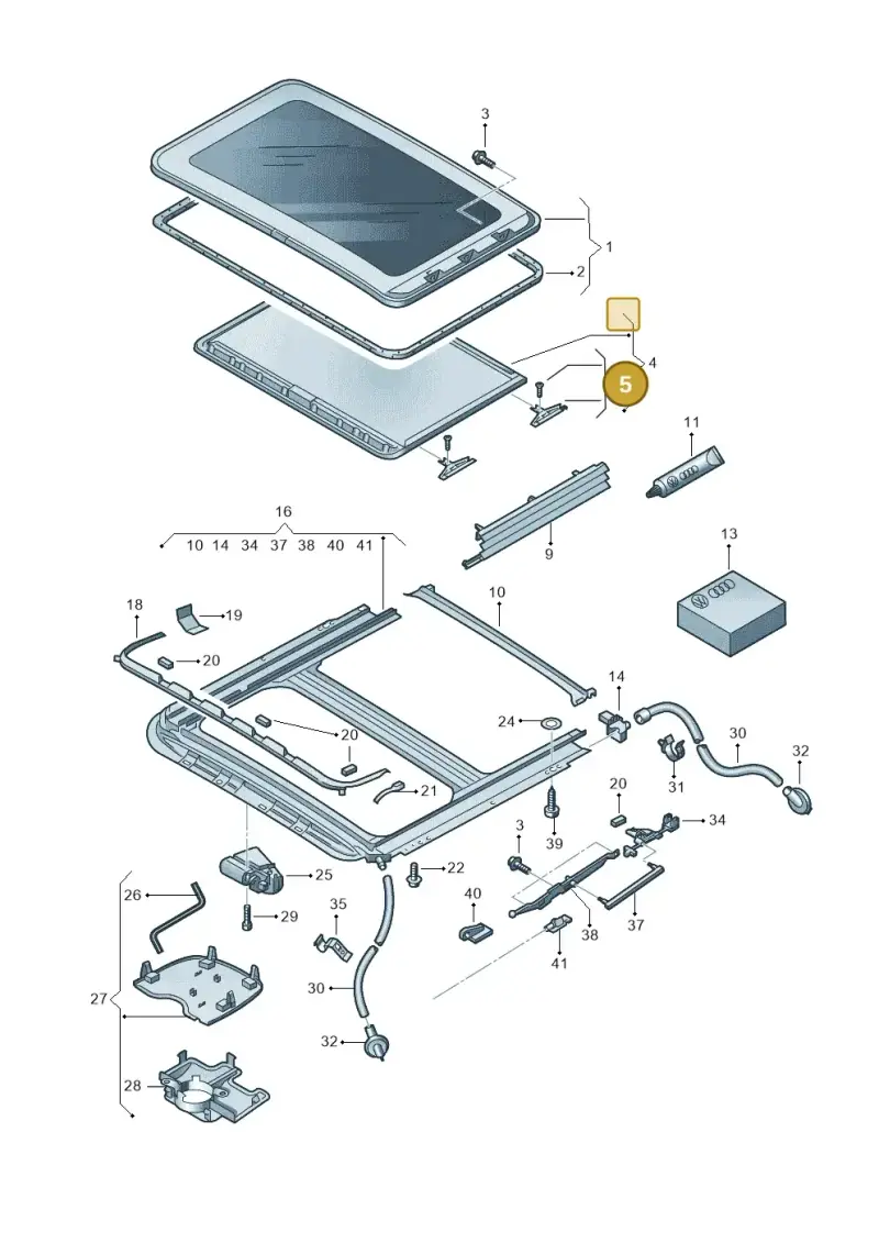 4B0877165 — Volkswagen Golf Plus (2011-2014) diagram 420877000, position 5