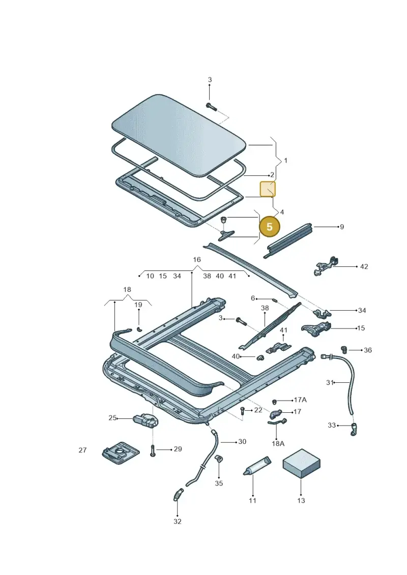 4B0877165 — Volkswagen Jetta 2.0 (2015-2015) diagram 880877000, position 5
