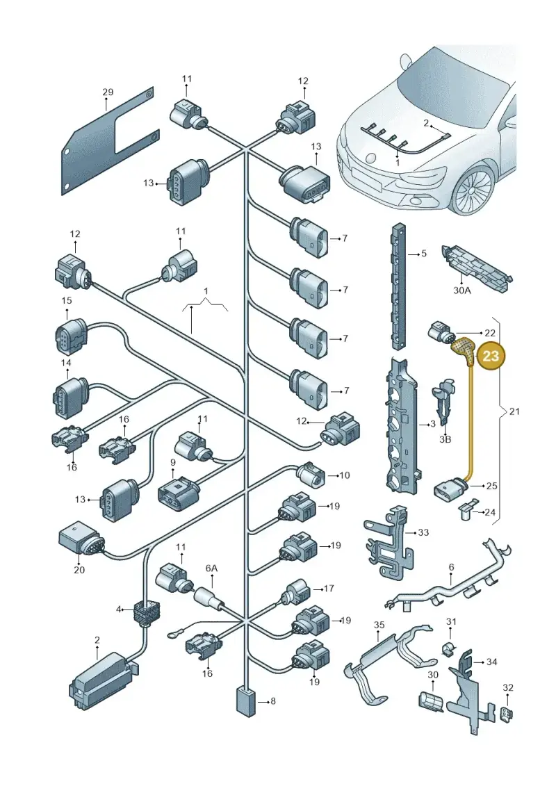 4B0906102 — Volkswagen Scirocco 2.0 (2014-2017) diagram 786971150, position 23