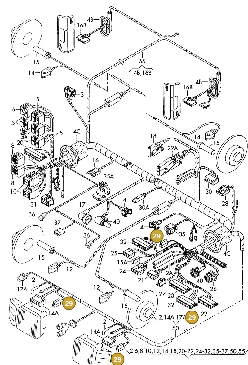 4B0906232 — Volkswagen LT, LT 4X4 (2003-2006) diagram 176971300, position 29