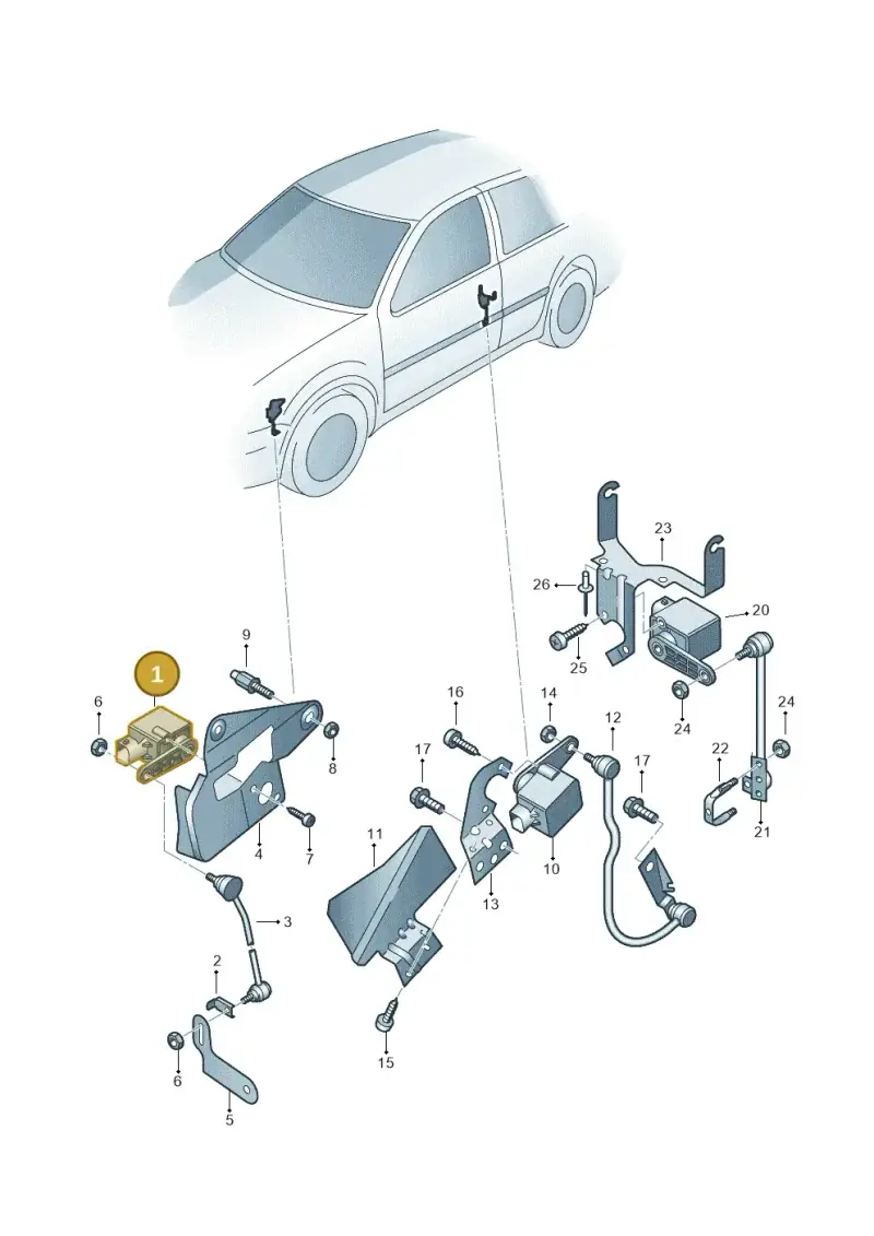 4B0907503 — Volkswagen New Beetle Cabrio. (2003-2005) diagram 194941250, position 1