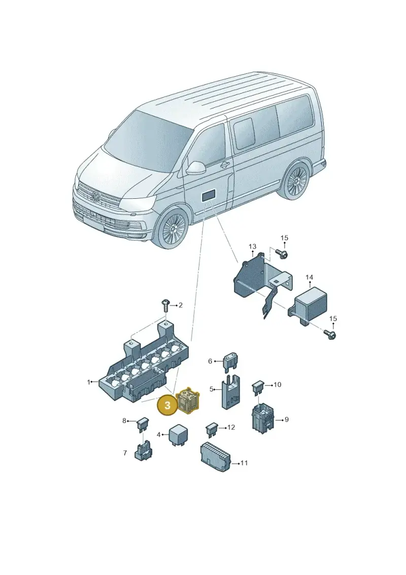 4B0937527 — Volkswagen California Camper (2015-2019) diagram 871937050, position 3