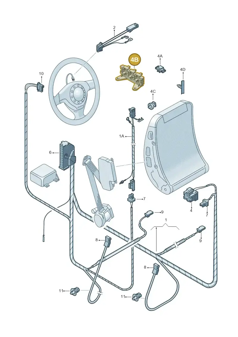4B0937545B — Volkswagen New Beetle             06> (2005-) diagram 201972250, position 4B