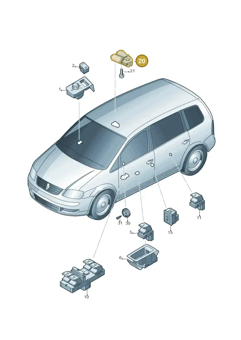 4B0959591K — Volkswagen Touran 2.0 (2010-2015) diagram 409959050, position 20