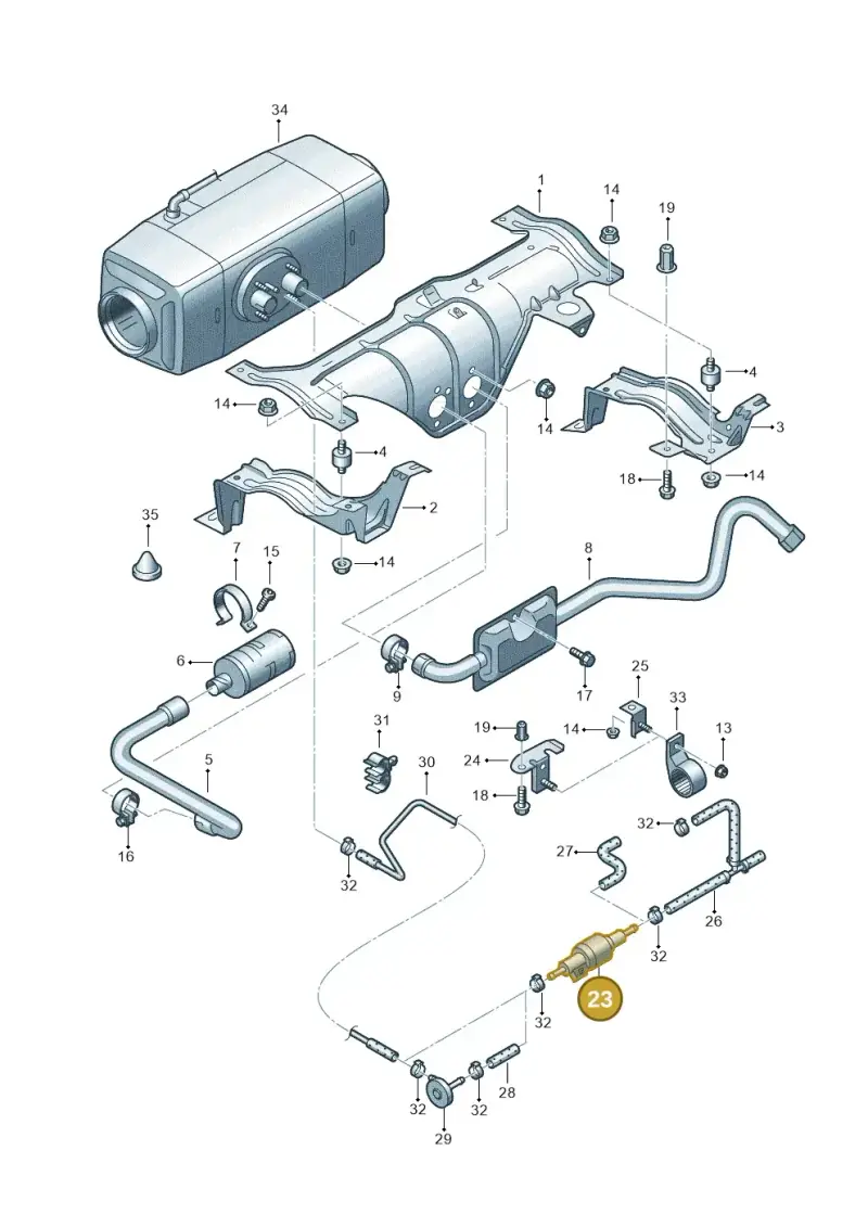 4B0963303 — Volkswagen Transp. caravelle (2008-2009) diagram 410819480, position 23