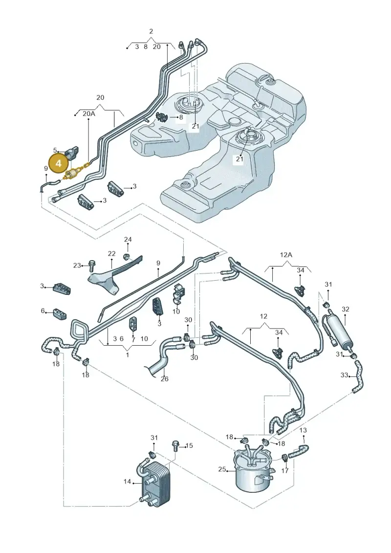 4B0963303 — Volkswagen Touareg                08> (2007-) diagram 616201230, position 4