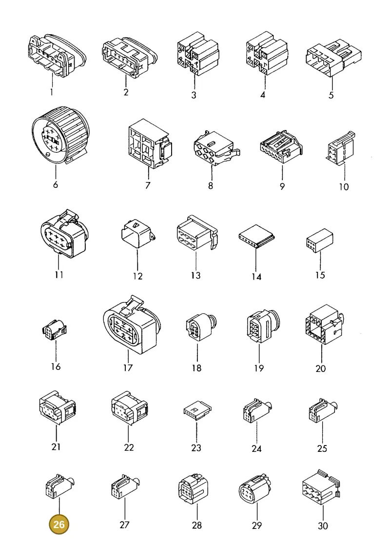 4B0971636B — Volkswagen 1J0 platform diagram 198970910, position 26