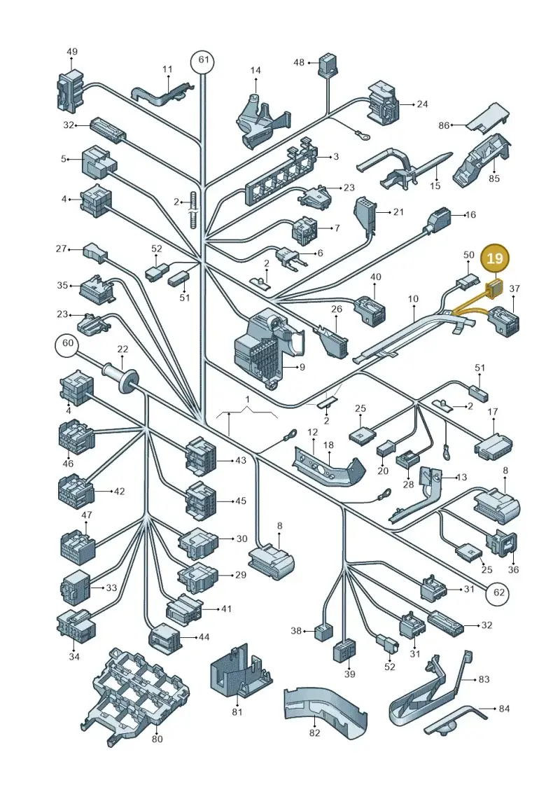 4B0971833 — Volkswagen Passat CC (2011-2016) diagram 460971830, position 19
