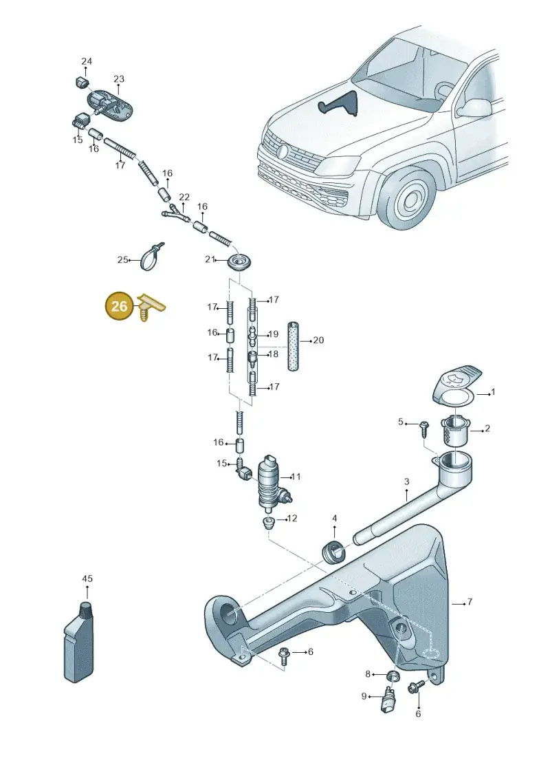 4B0971848 — Volkswagen Amarok twin cab (2022-) diagram 894955100, position 26