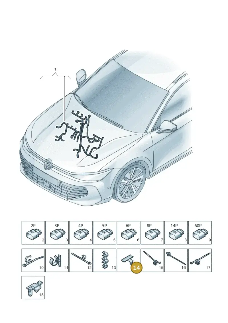 4B0971848K — Volkswagen Passat estate (2023-) diagram 3j0971250, position 14