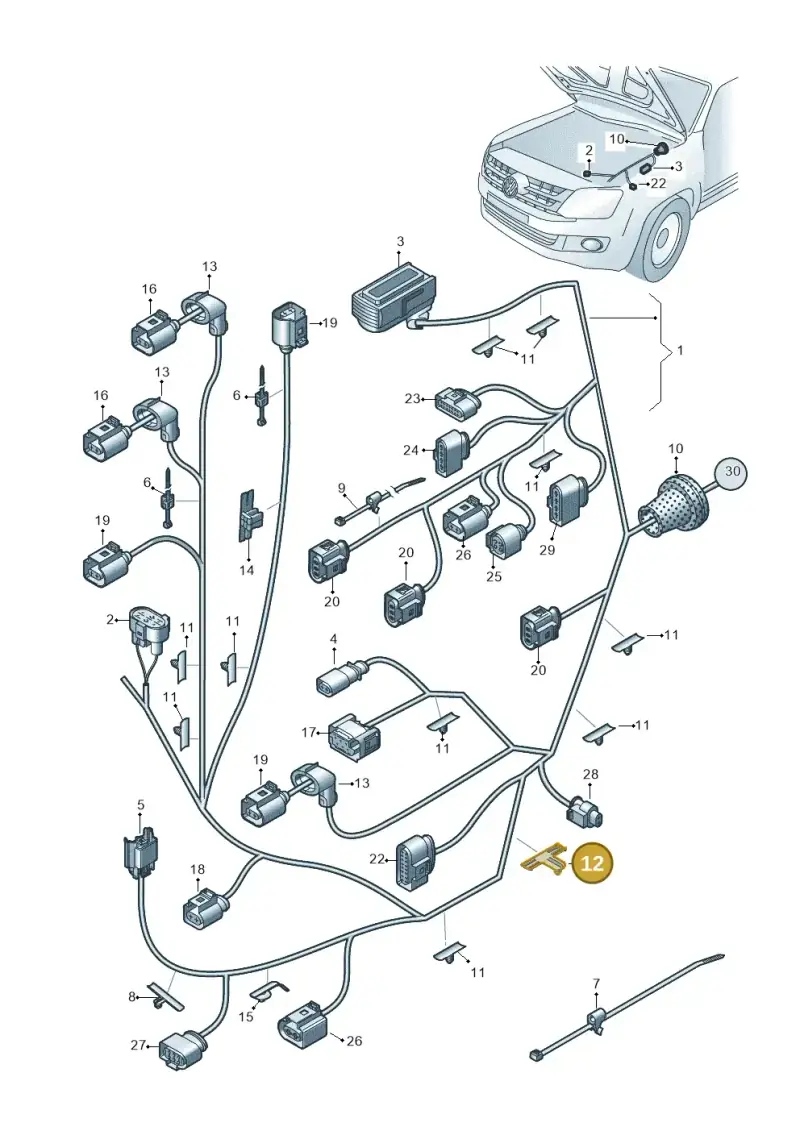 4B0971848K — Volkswagen Amarok twin cab (2022-) diagram 894971810, position 12
