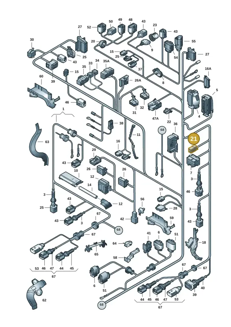 4B0971959 — Volkswagen Phaeton 4motion (2010-2016) diagram 258971830, position 21