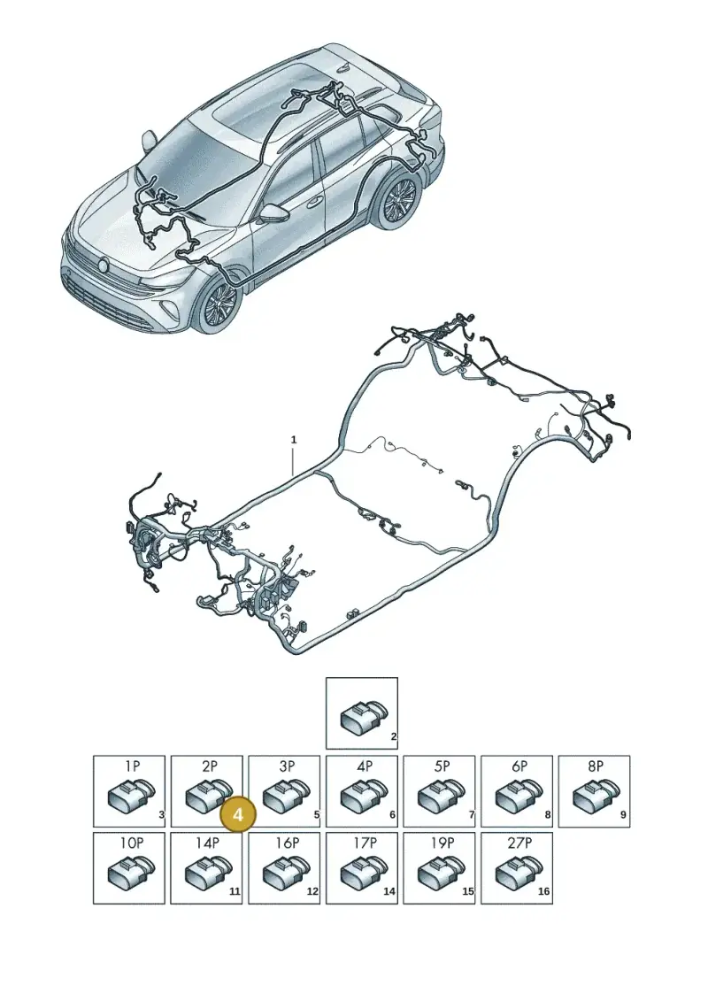 4B0972623 — Volkswagen Tiguan 2.0 (2023-) diagram 57x972000, position 4