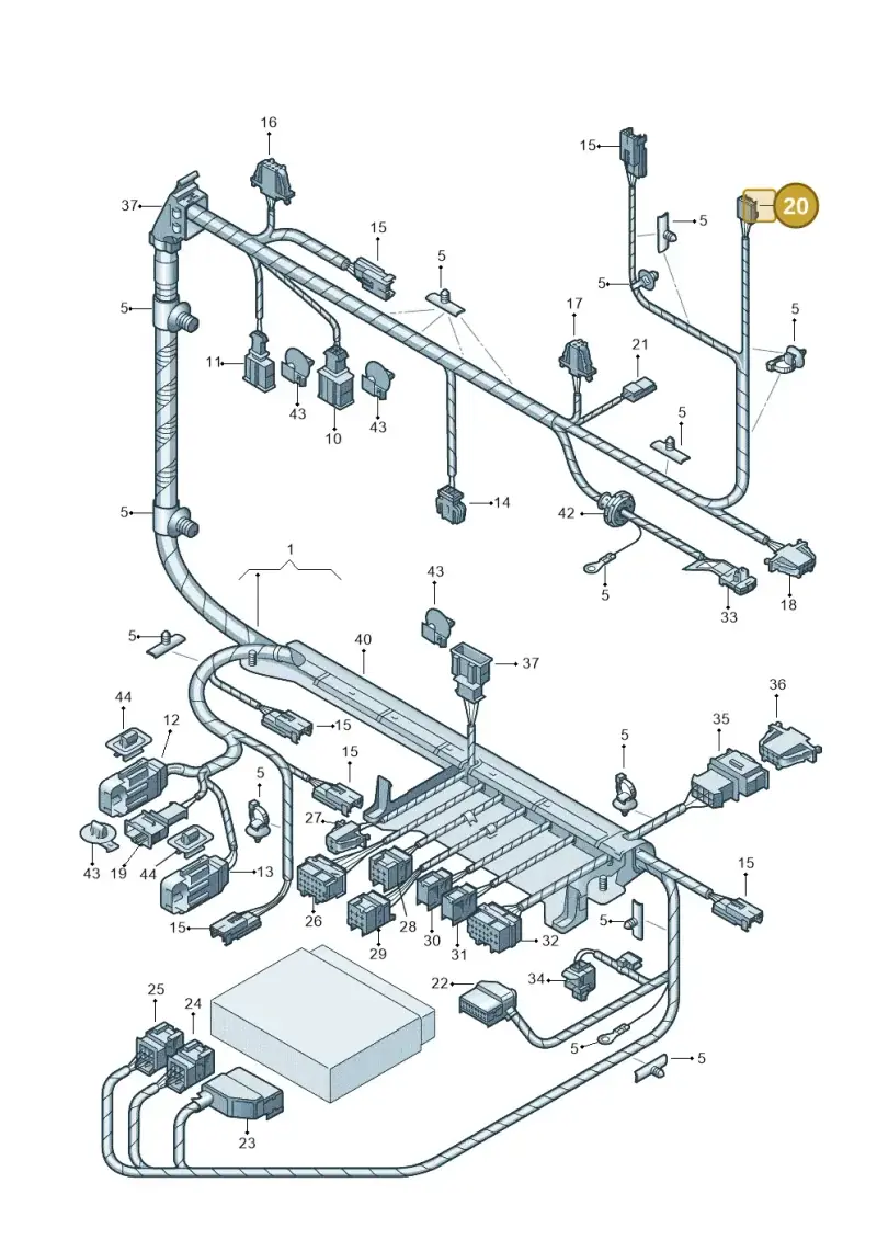 4B0973605 — Volkswagen Phaeton 4motion (2008-2010) diagram 258972270, position 20