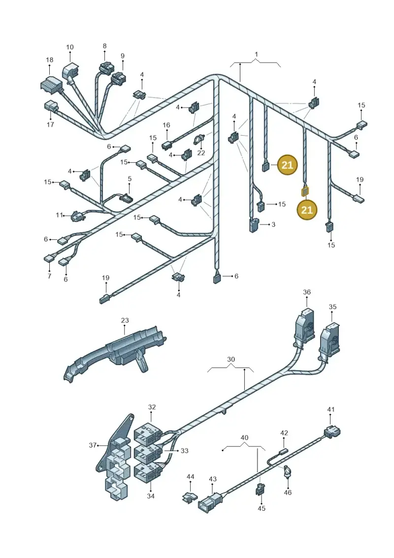 4B0973605 — Volkswagen Phaeton 4motion (2010-2016) diagram 258971900, position 21