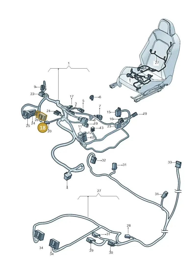 4B0973721 — Volkswagen Tiguan 2.0 4Motion (2017-2024) diagram 833972260, position 18
