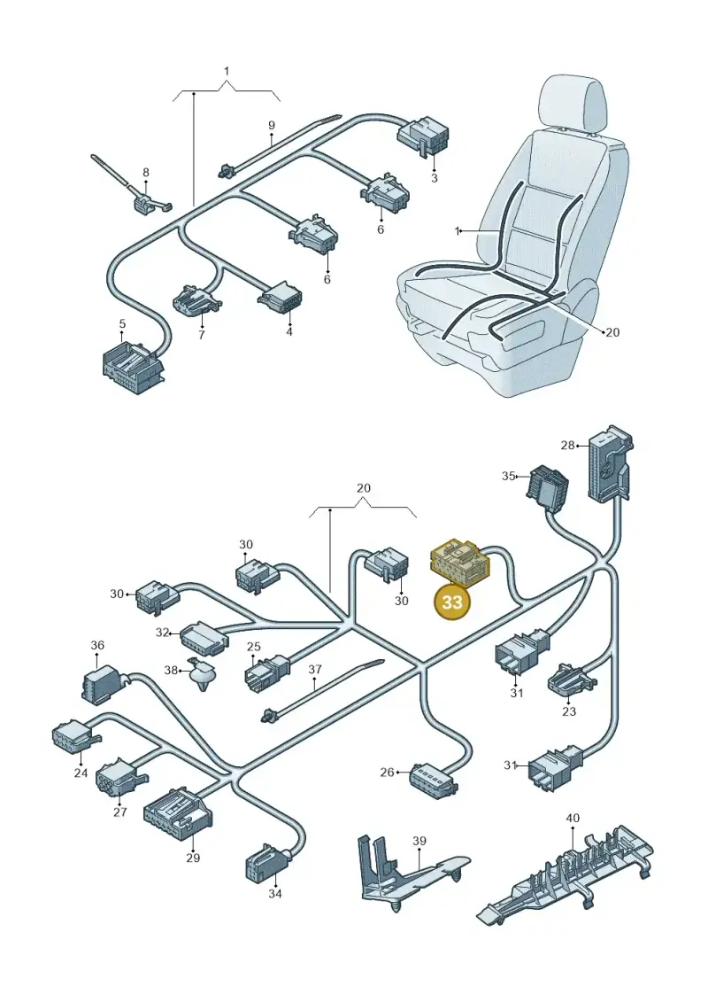 4B0973721 — Volkswagen Transport. multivan (2019-2024) diagram 861972270, position 33