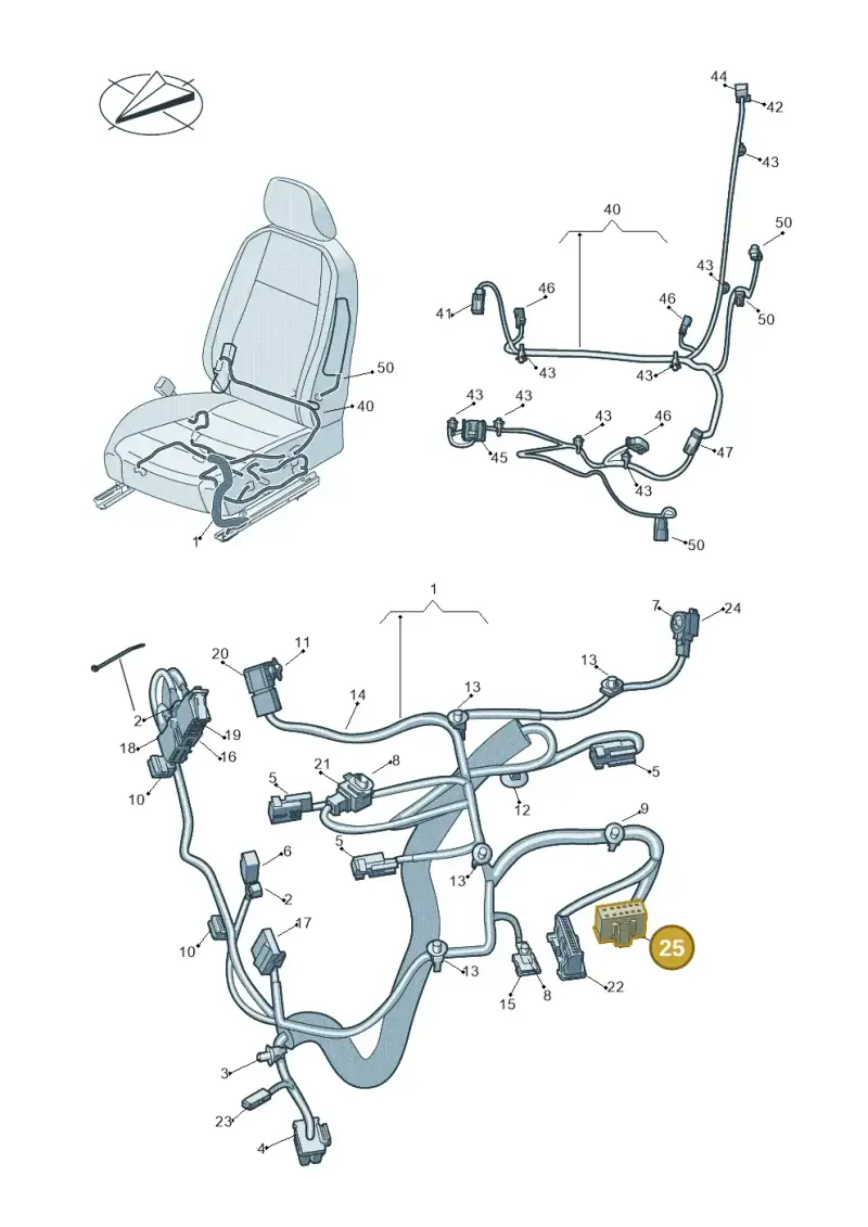 4B0973721 — Volkswagen Amarok twin cab (2022-) diagram 793972270, position 25