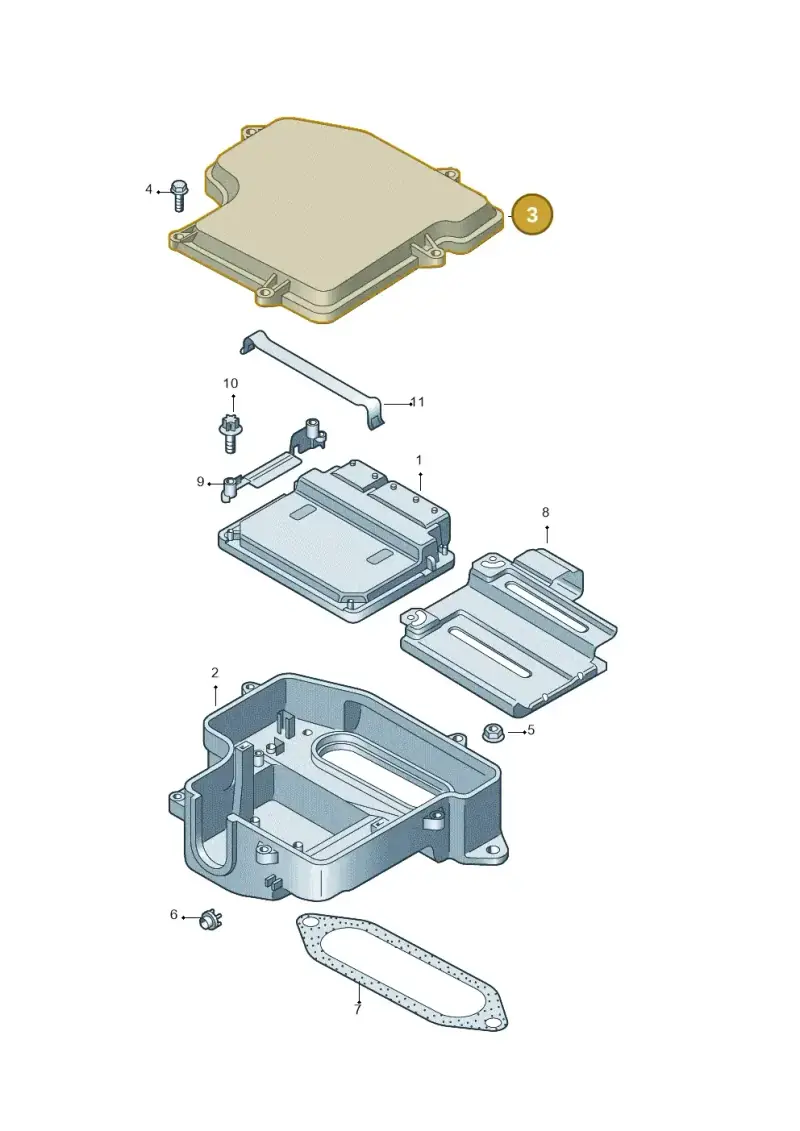 4B2907613 — Volkswagen PASSAT/4MOTION/W8 (2002-2005) diagram 404906210, position 3