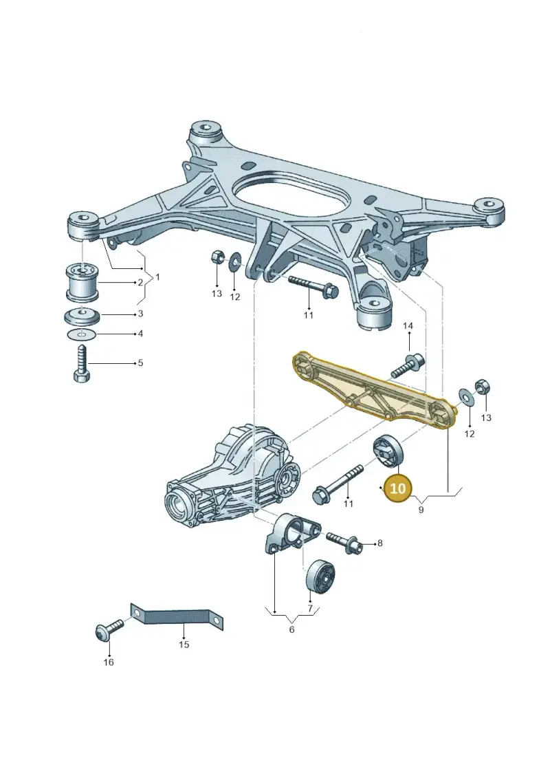 4B3599257A — Volkswagen Phaeton 4motion (2010-2016) diagram 258505000, position 10