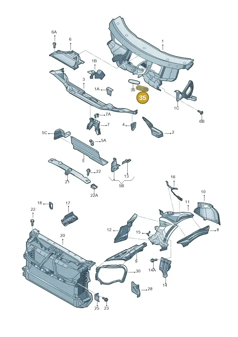 4D0000294A — Volkswagen Phaeton 4motion (2010-2016) diagram 258805000, position 35