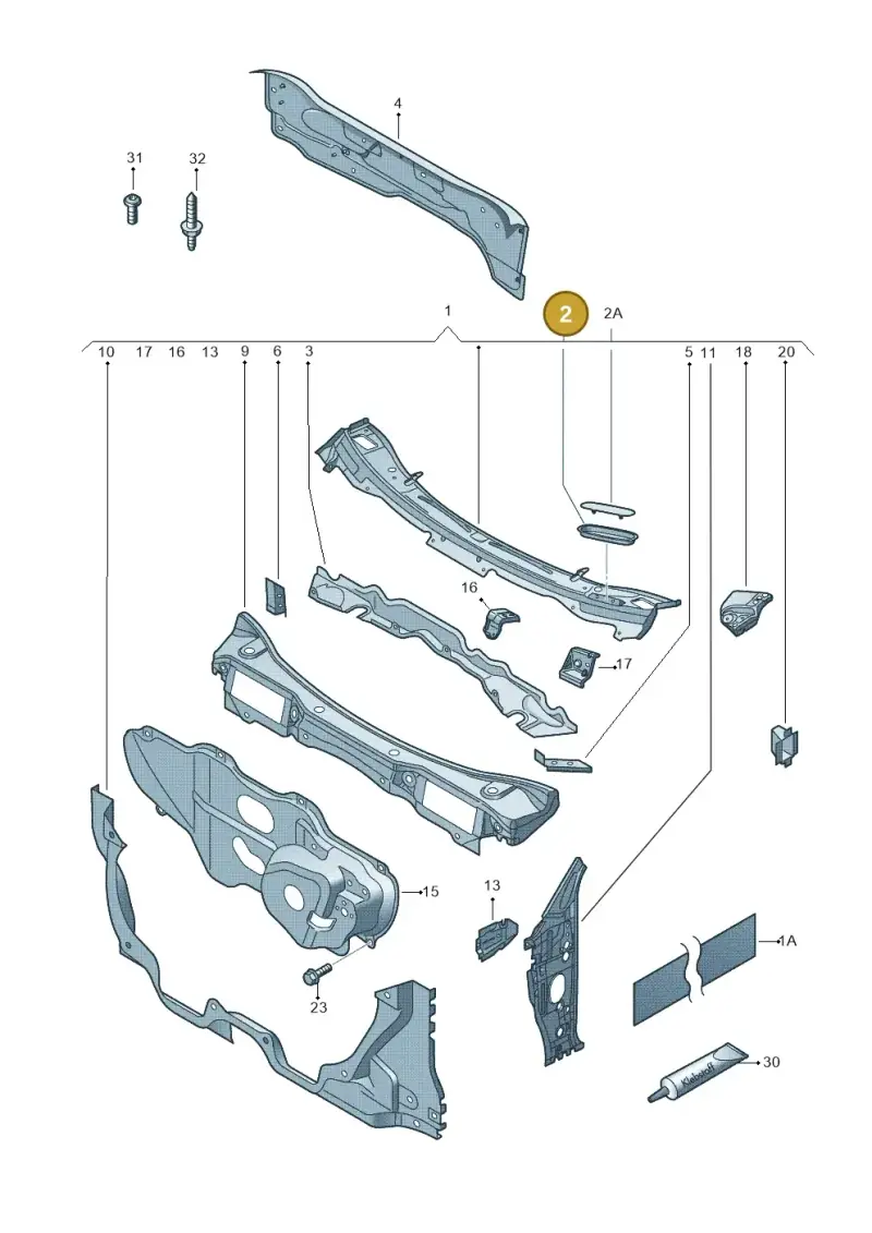 4D0000294A — Volkswagen Polo 1.4 BlueMotion (2014-2017) diagram 672803150, position 2