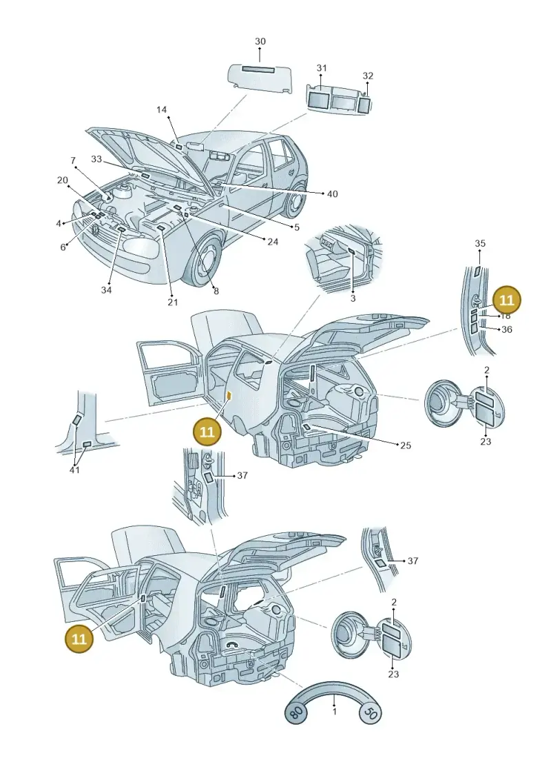 4D0010142A — Volkswagen Jetta/Wagon (2002-2006) diagram 203010000, position 11