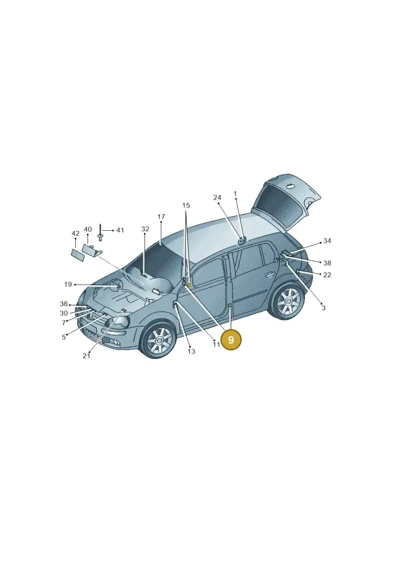 4D0010142A — Volkswagen Golf (2011-2013) diagram 420010000, position 9
