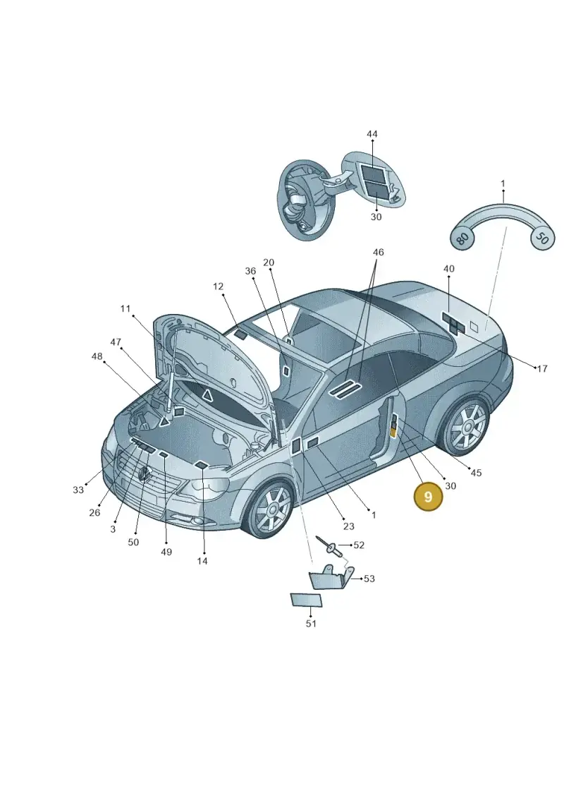 4D0010142A — Volkswagen EOS 2.0 (2008-2010) diagram 482010000, position 9