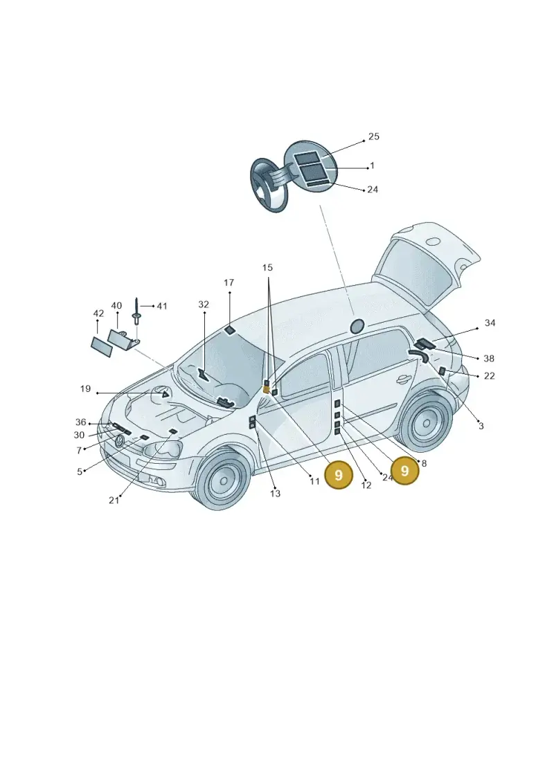 4D0010142A — Volkswagen Golf 2.0 (2008-2011) diagram 649010000, position 9