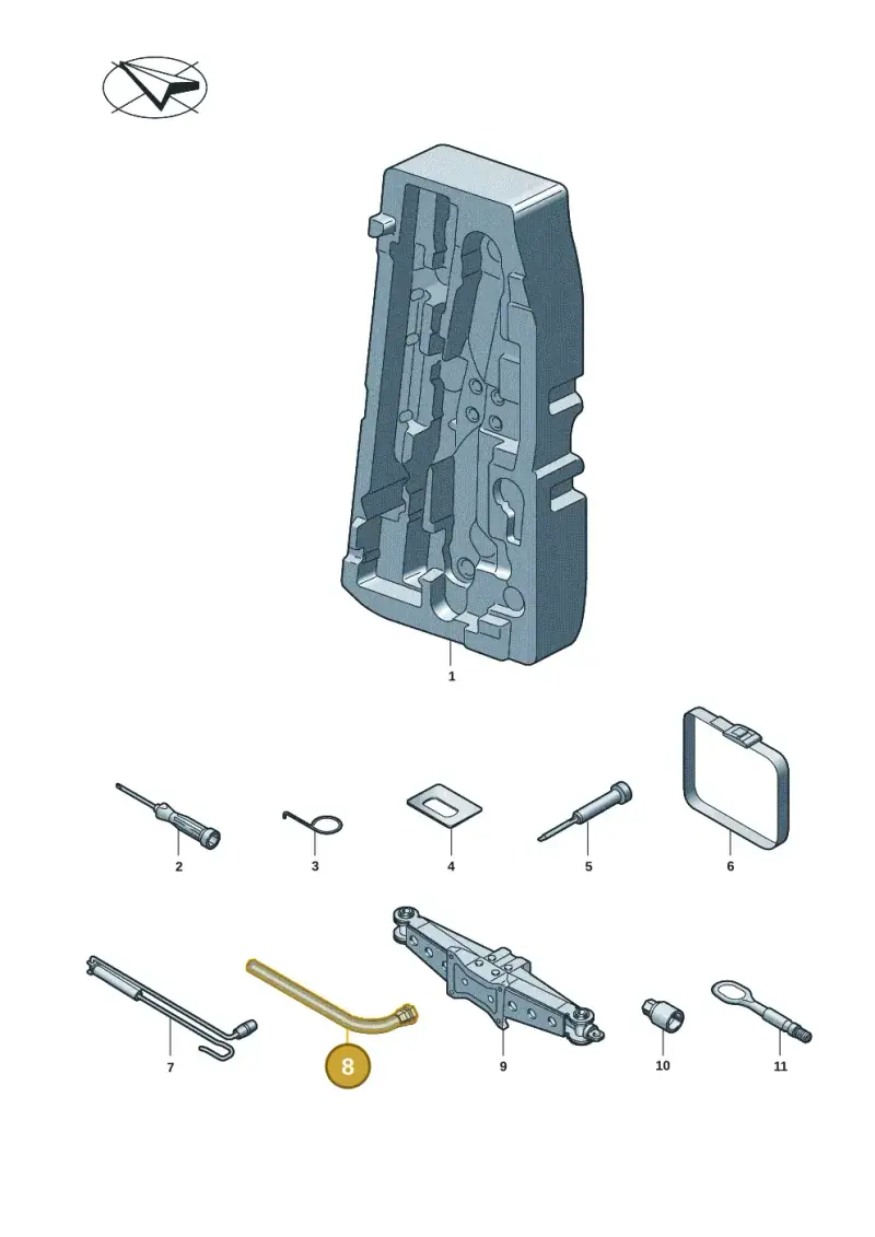 4D0012219A — Volkswagen Caddy Maxi Kombi (2020-2024) diagram 2ka012001, position 8