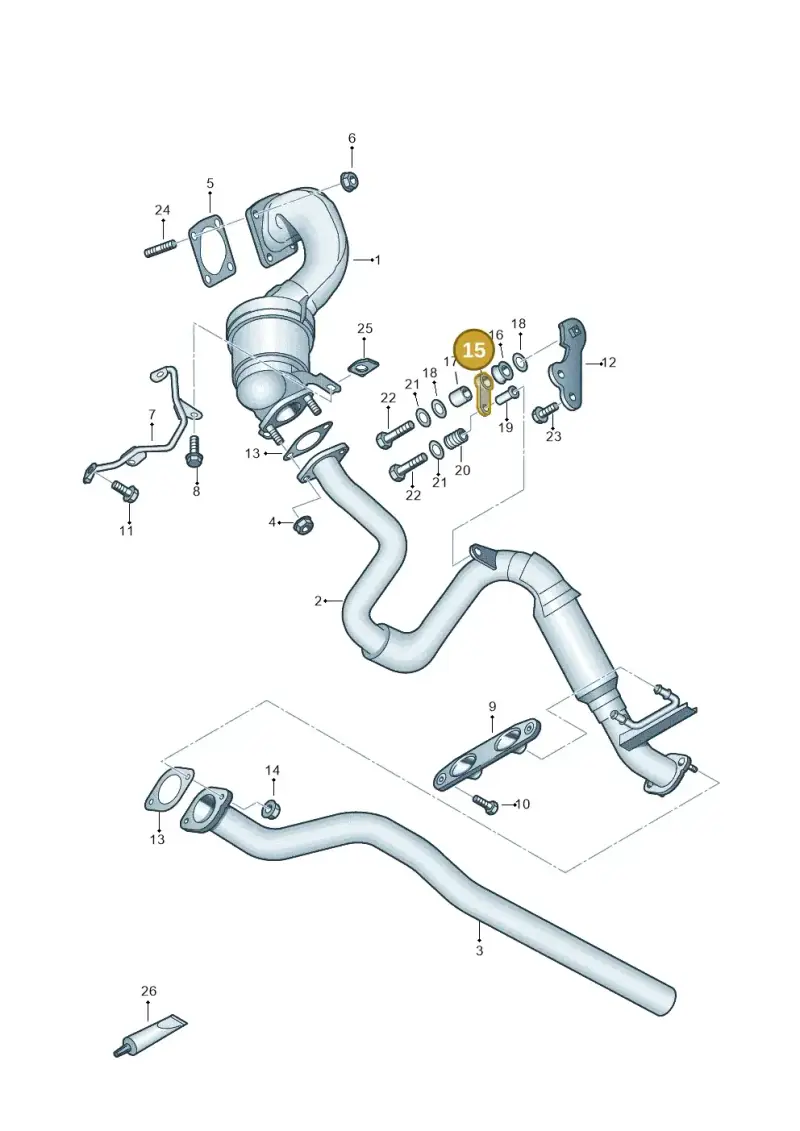 4D0253295F — Volkswagen Tiguan 4Motion (2011-2018) diagram 634253500, position 15