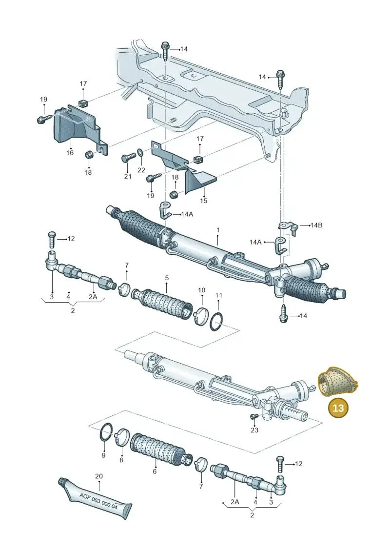 4D0422326 — Volkswagen PASSAT/4MOTION/W8 (2002-2005) diagram 223422420, position 13