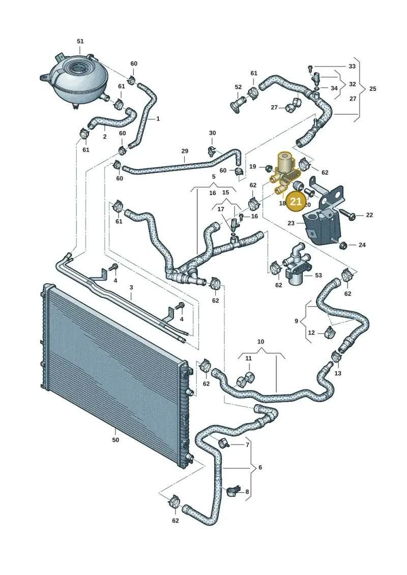 4D0614177A — Volkswagen Touareg (2017-2023) diagram 439121235, position 21