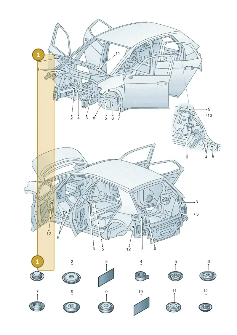 4D0803583B — Volkswagen ID.3 Pro (2019-2024) diagram 10a803035, position 1