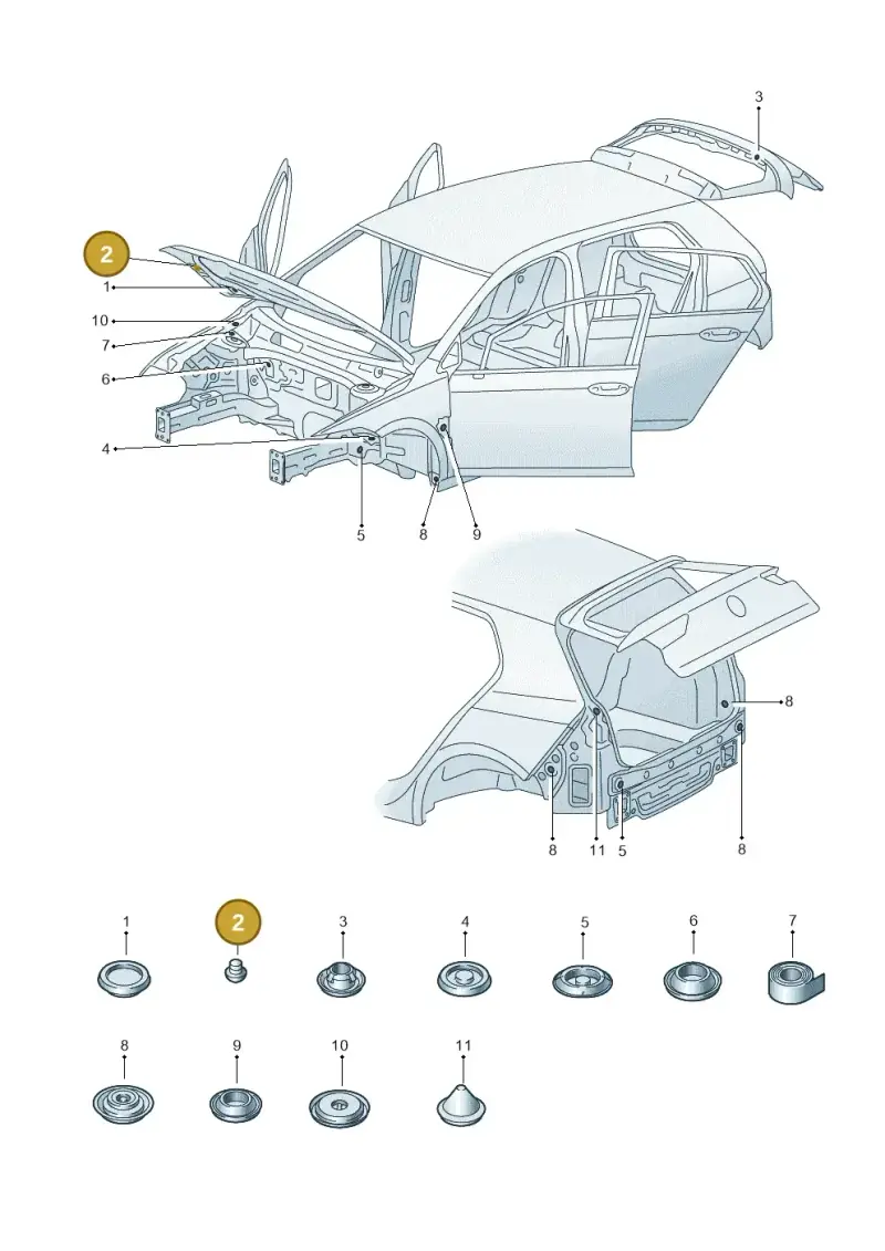 4D0803583B — Volkswagen Golf 2.0 BlueMotion (2019-2024) diagram 5h0803035, position 2
