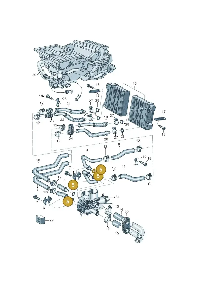 4D0819380 — Volkswagen Phaeton 4motion (2010-2016) diagram 152819600, position 5